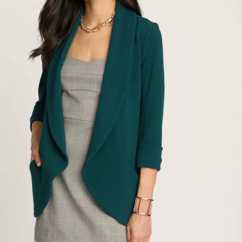 French Mauve Melanie Blazer Small Forest Green